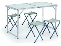 Набор стол складной с 4 стульями белый 120x60x70см 8812 10074
