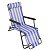 Кресло-шезлонг туристическое с подголовником, цвет: бело-голубой 17006