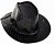 Шляпа Ковбой дамская, цвет черный 22249