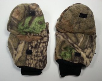 Перчатки-рукавицы Охотника флисовые на липучках 18723