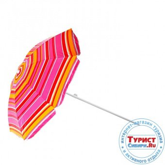 Зонт пляжный Модерн с серебряным покрытием d=150cм, h=170 см, цвет микс 14328