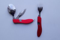 Набор туристический складной (нож, ложка, вилка, открывашка), цвет микс 22063