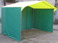 Палатка для торговли, цвет зеленая/желтая 200х200см 10729