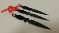 Набор метательных ножей 3шт, цвет черный 13819