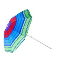 Зонт пляжный Модерн с механизмом наклона, серебряным покрытием d=160cм, h=170 см, цвет микс 14355