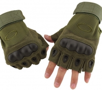 Перчатки Спецназ открытые с пластиковыми накладками (S, M, L, XL), цвет хаки 25022