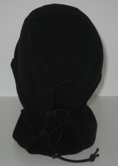 Шлем-маска на липучке черная (флис) Белый Камень 11983