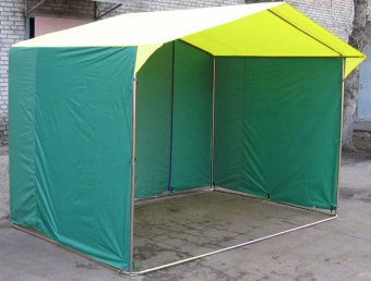 Торговая палатка зеленая/желтая 200х200x210см 10729