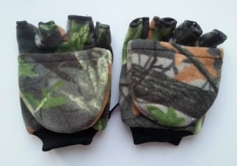 Перчатки-рукавицы из флиса Охотник кмф 22065