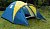 Палатка 2-х местная двухслойная Safe Flourishing 1106 155x205x130см синяя-желтая 13613
