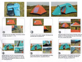 Палатка туристическая Condor Salair 3 702 3-х местная 335x215x145см 10586