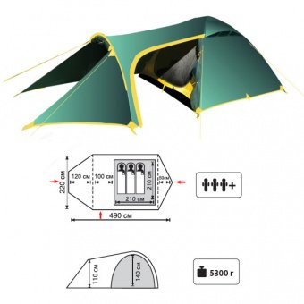 Палатка Tramp Grot 3-х местная 10624