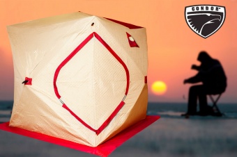 Палатка Куб "CONDOR" зимняя утепленная 2,0х 2,0 х 2,2 двухцветная 34981