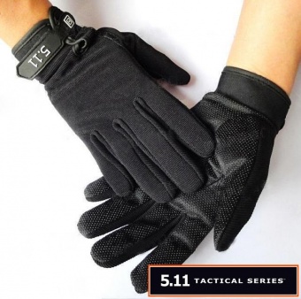 Перчатки летние тактические с резиновым покрытием, цвет черный 14286