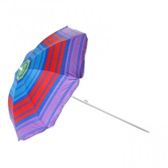 Зонт пляжный Модерн с серебряным покрытием d=160cм, h=170 см, цвет микс 14323