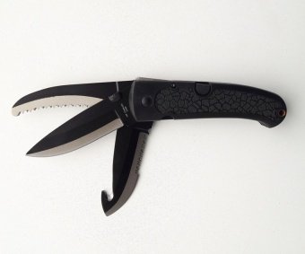 Туристическая пила и нож 2в1 в чехле, цвет черный 22025
